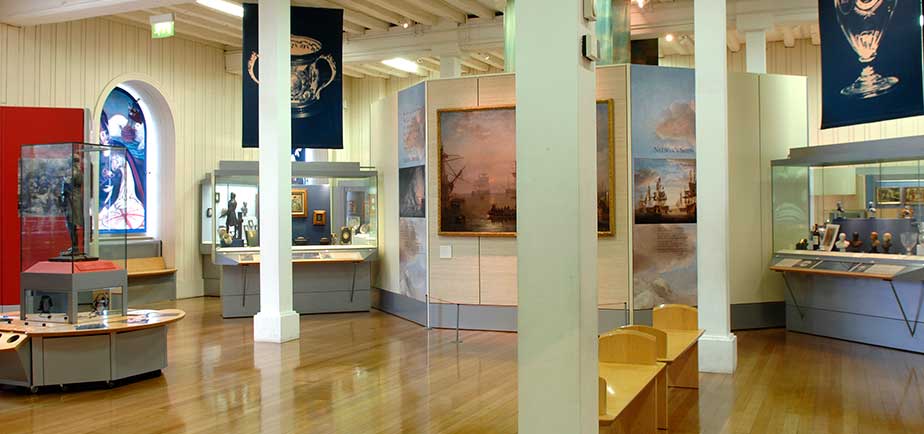 Inside the Nelson Gallery at Portsmouth Historic Dockyard